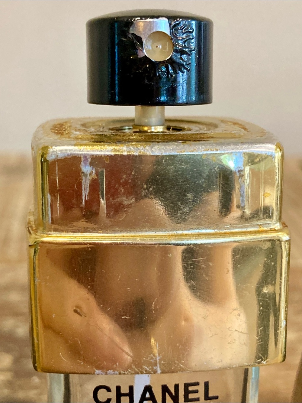 Vintage CHANEL No.5 Spray Cologne Refill Black & Gold Very Poor Condition - Picture 8 of 16